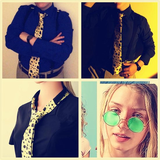 Allecto Plus - Anime Cosplay Kostuum Accessoires - Glasses en Necklace - Inclusief Stickers