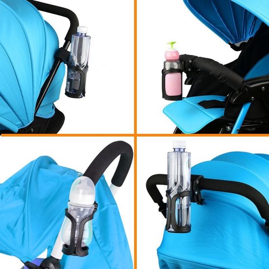 Bidonhouder voor fietsen - Zwarte bidonhouder voor fietsen - 360 graden draaibare bidonhouder voor fietsen, mountainbikes, kinderwagens en rolstoelen - 7x14cm van Merkloos — afbeelding 3