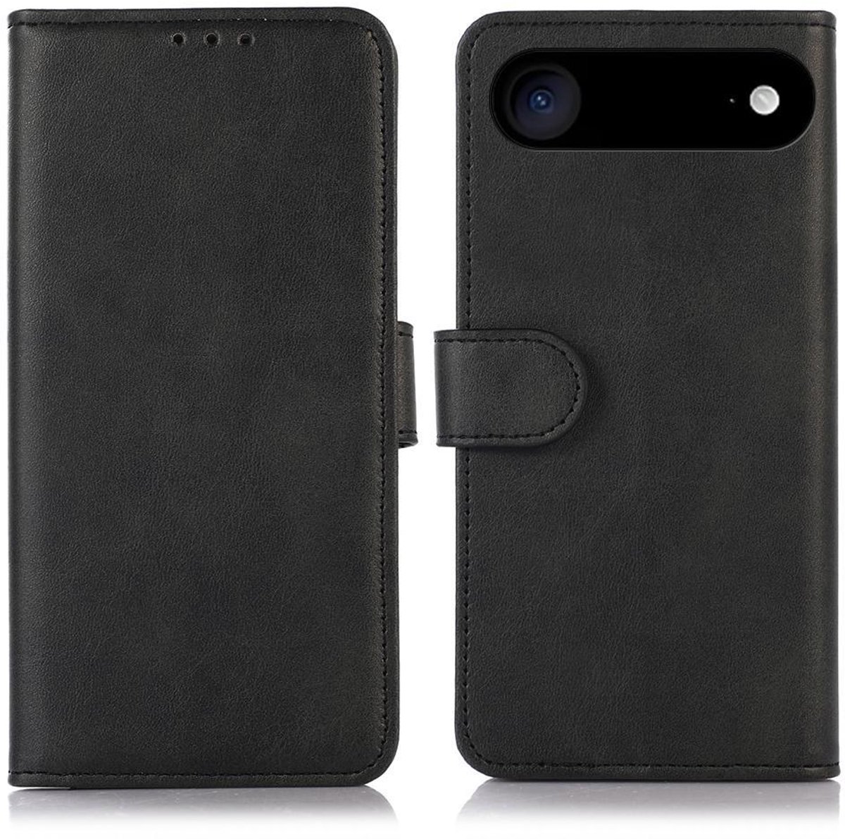 Mobigear Telefoonhoesje geschikt voor Apple iPhone Air Hoesje | Mobigear Wallet Bookcase Portemonnee | Pasjeshouder voor 3 Pasjes | Telefoonhoesje voor Pinpas / OV Kaart / Rijbewijs - Zwart