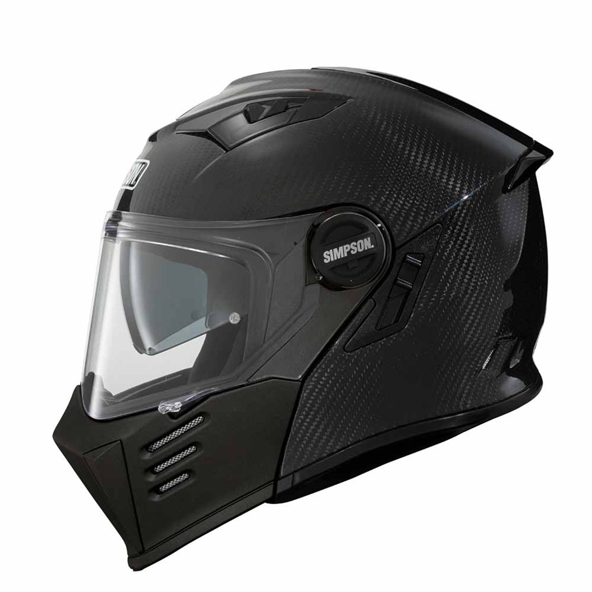 Simpson Darksome Carbon ECE22.06 Systeemhelm - Maat S - Helm