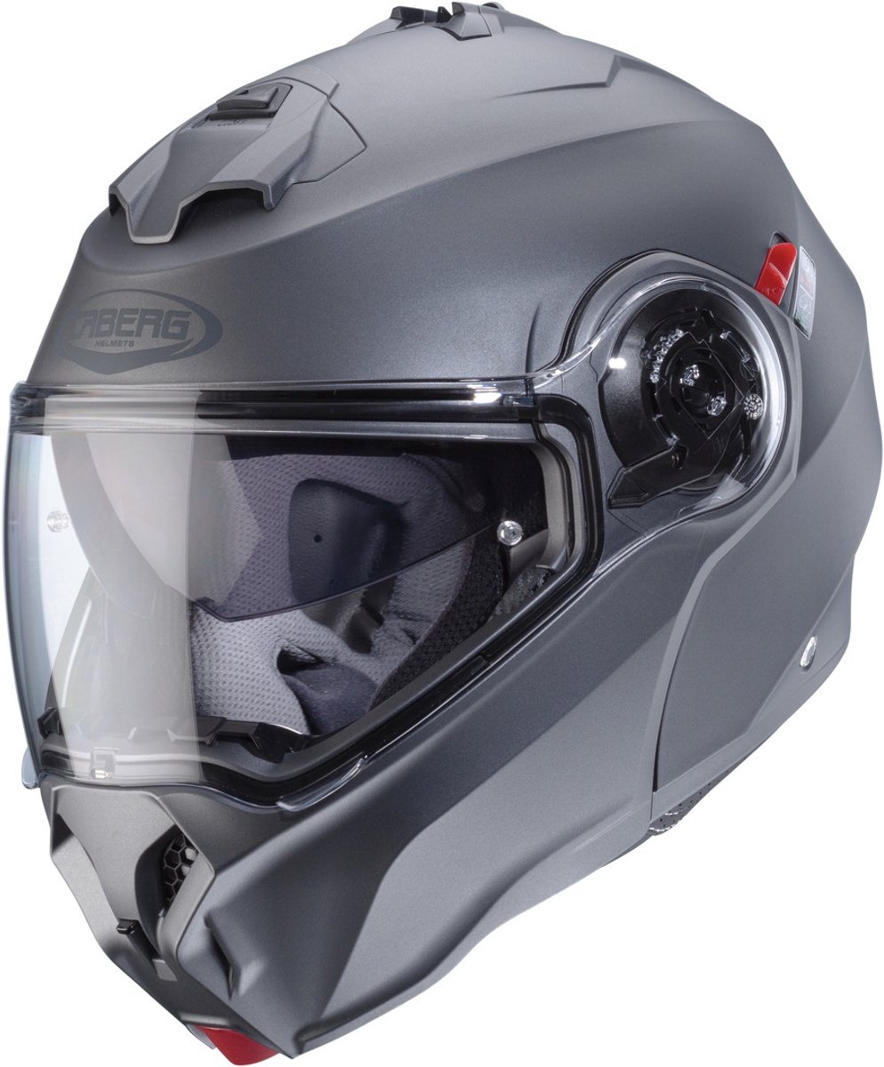 Caberg Duke Evo Indy Mat Zwart Grijs Systeemhelm - Maat XS - Helm