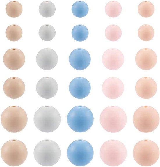 Foto: 150 stuks siliconen kralen set voor armbanden en kettingen maken ronde kralen in diverse maten en kleuren geschikt voor vrouwen en mannen diy sieraden maken
