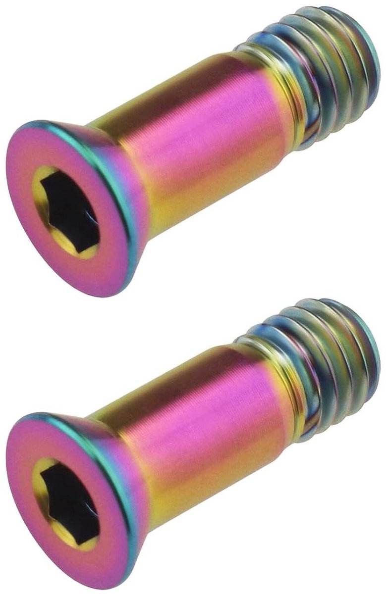 Allecto Plus - 2 stuks titanium bevestigingsschroeven voor fiets derailleur - racefiets en mountainbike - veelkleurig - hoogwaardige kwaliteit.