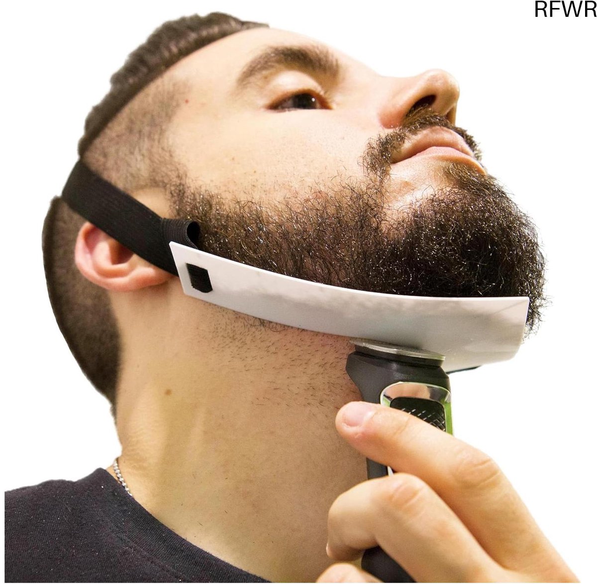 RFWR® Flexibele Baardtrimmer Sjabloon voor Nette Halslijn - Handenvrije Baardvormgids - Ideaal Cadeau voor Mannen