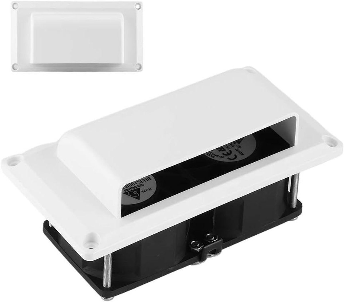 12V Ventilator voor zijluchtroosters voor RV Camper Trailer Boot - Ventilatie Afzuigventilator 25W Marine Jacht