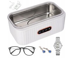Top 10 Ultrasoonreinigers voor Sieraden 2026: 400ml Ultrasoonreiniger - 45000Hz Hoge frequentie - 4 reinigingsstanden - 360° krachtige reiniging - 15W - Wit - Geschikt voor het reinigen van brillen, beugels en sieraden