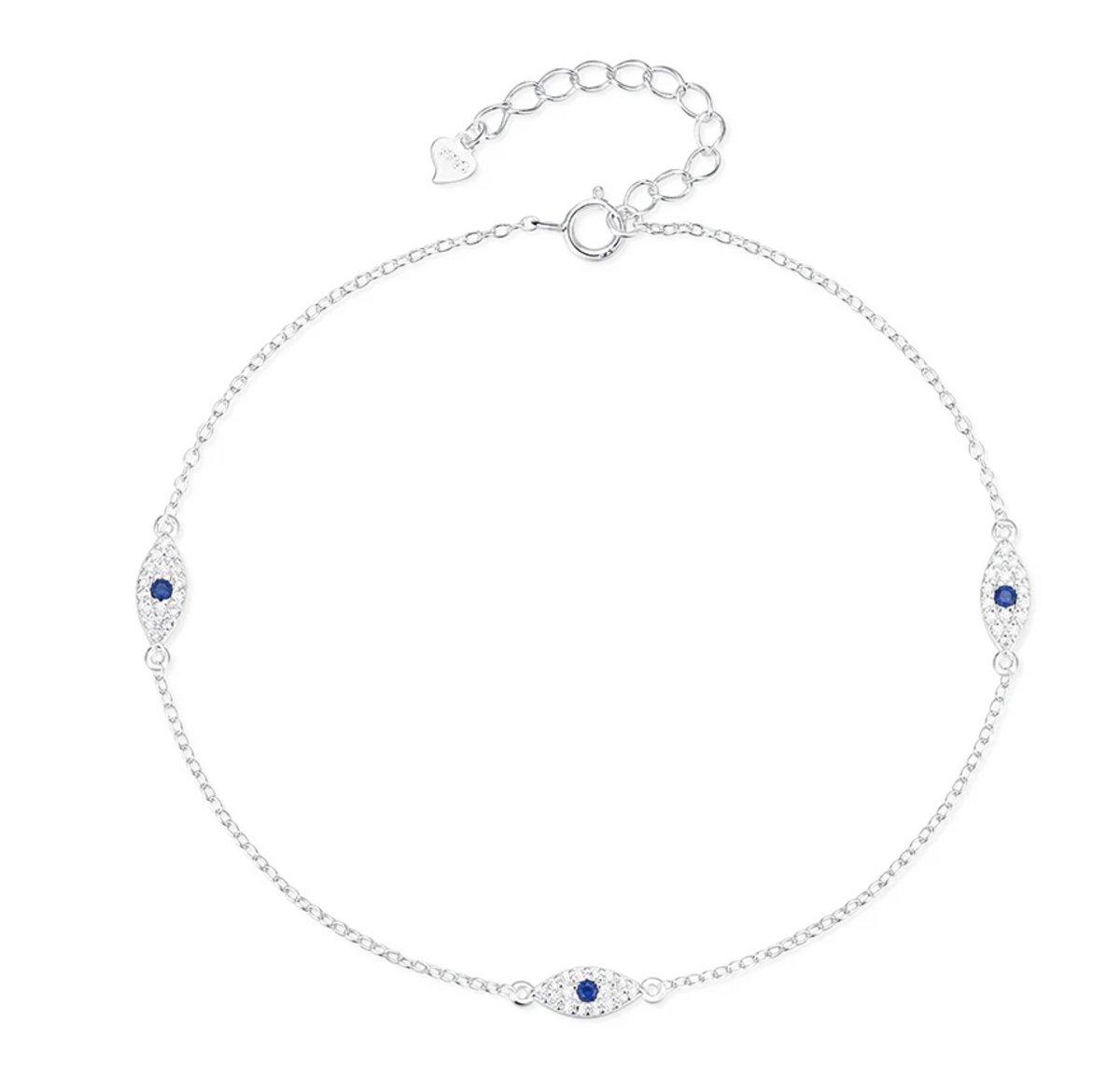 N3 Collecties Enkelbandje met zirkonia van 925 sterlingzilver