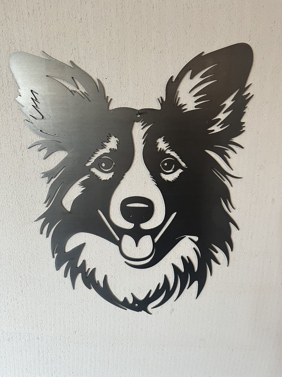Metalen Hond - Sheltie - Wanddecoratie Cortenstaal