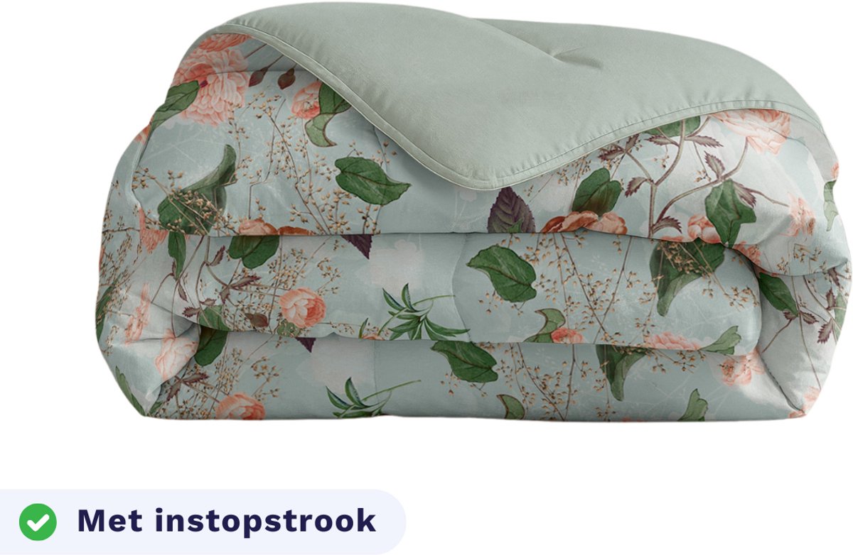 Zelesta Royalbed Happy Flower 240x200 - Dekbed zonder overtrek - met Instopstrook - Wasbaar dekbed met Vaste Overtrek - All year zomerdekbed & winterdekbed