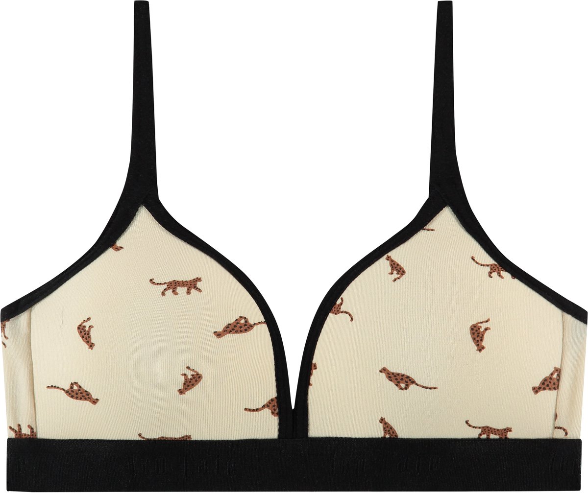 Ten Cate Basics organic cotton stretch voorgevormde bh top leopard voor Meisjes | Maat 75A