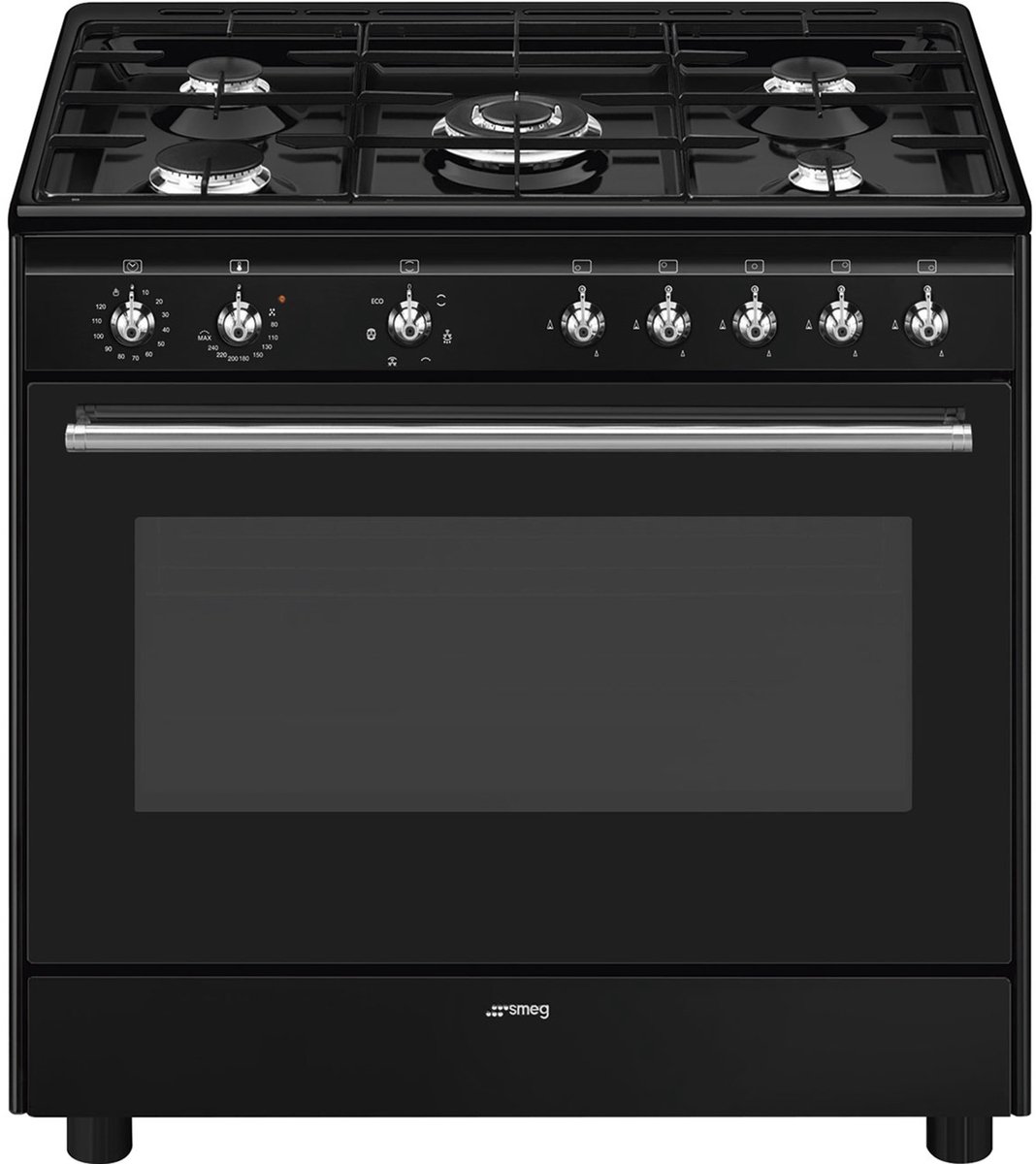 Smeg Concert CX91GMBL fornuis Range-fornuis Electrisch Gaskookplaat Zwart A