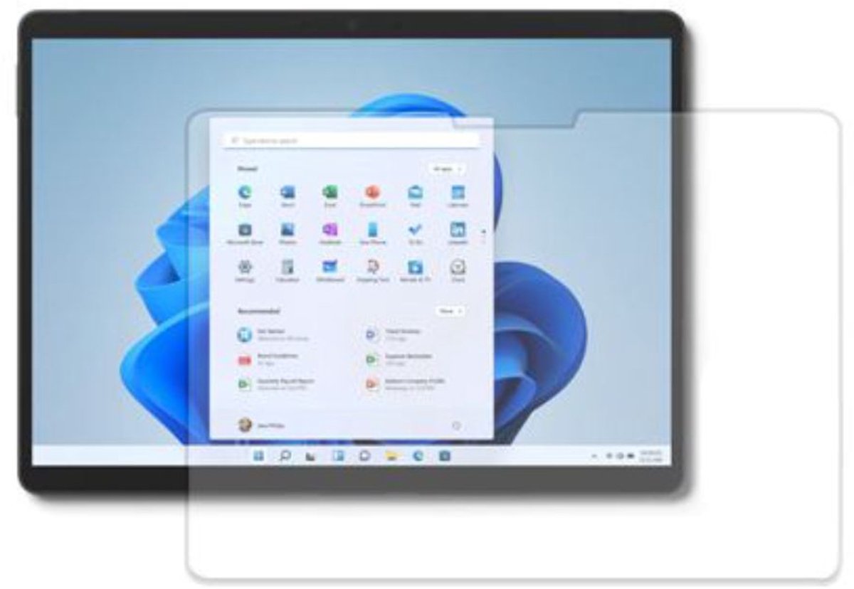 MYWAY, Schermbeschermer voor Microsoft Surface Pro 8 Polybag Krasbestendig, Transparant