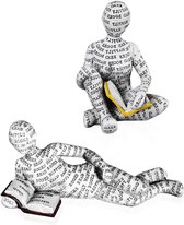 Goedkope Nordic Moderne Lezen Vrouw Standbeeld Hars Abstract Denker Desktop Humanoïde Sculpturen Thuis Kamer Slaapkamer Beeldje Ornamenten Decor kopen - gratis levering, eerlijke reviews met foto's