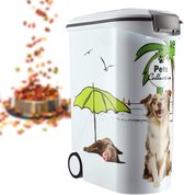 Curver Voedselcontainer Hond - 54L- 20KG - 28x50x61cm - Wit/Grijs