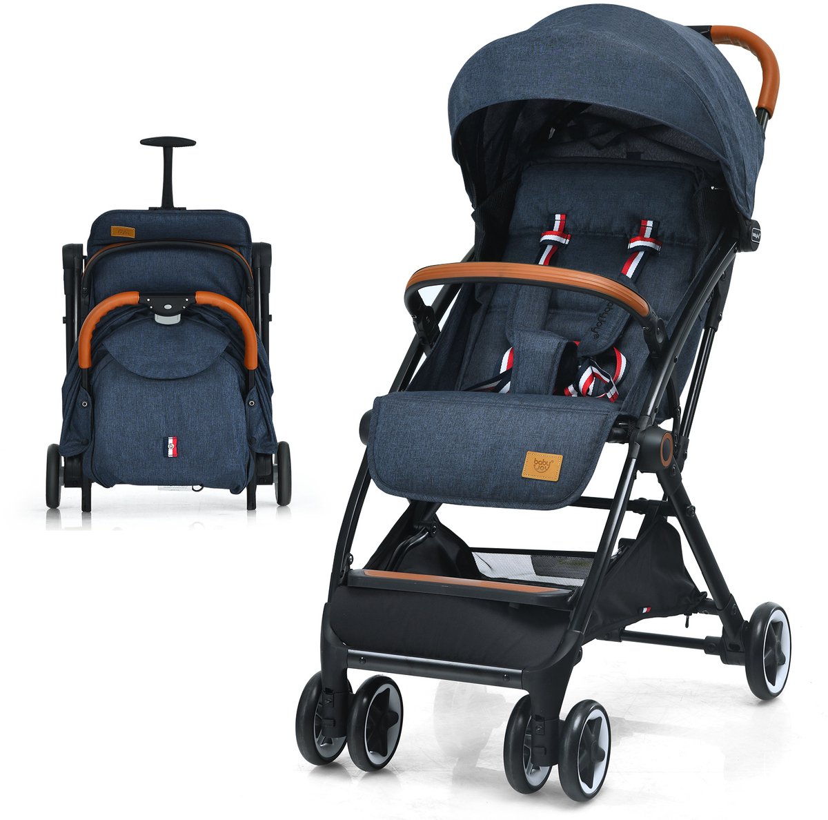 FDS Opvouwbare Kinderbuggy met Verstelbare Rugleuning en Kap - FDS - €89,99