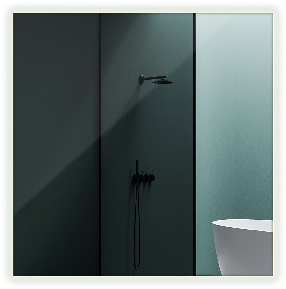 Tulup Spiegel – Rechthoekige Spiegel – 50 cm x 50 cm – Wandspiegel Zonder Lijst – Badkamer Spiegel – Moderne Spiegel – 4000K (Neutraal Licht)