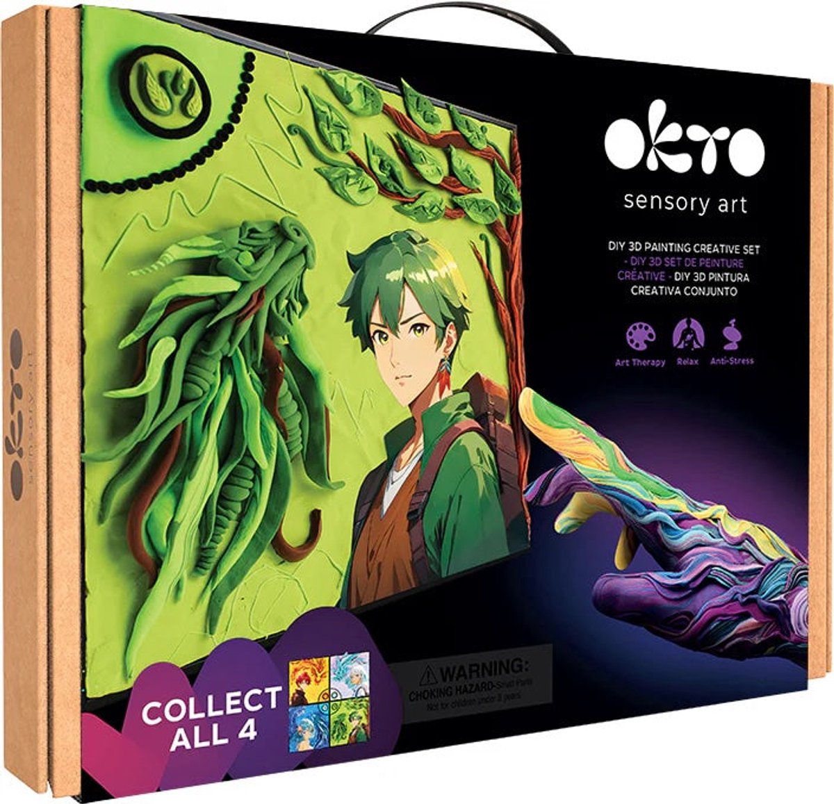 OKTO Sensory Art 3D - Manga - Aarde - Luchtdrogende klei - 29x29cm - 10+