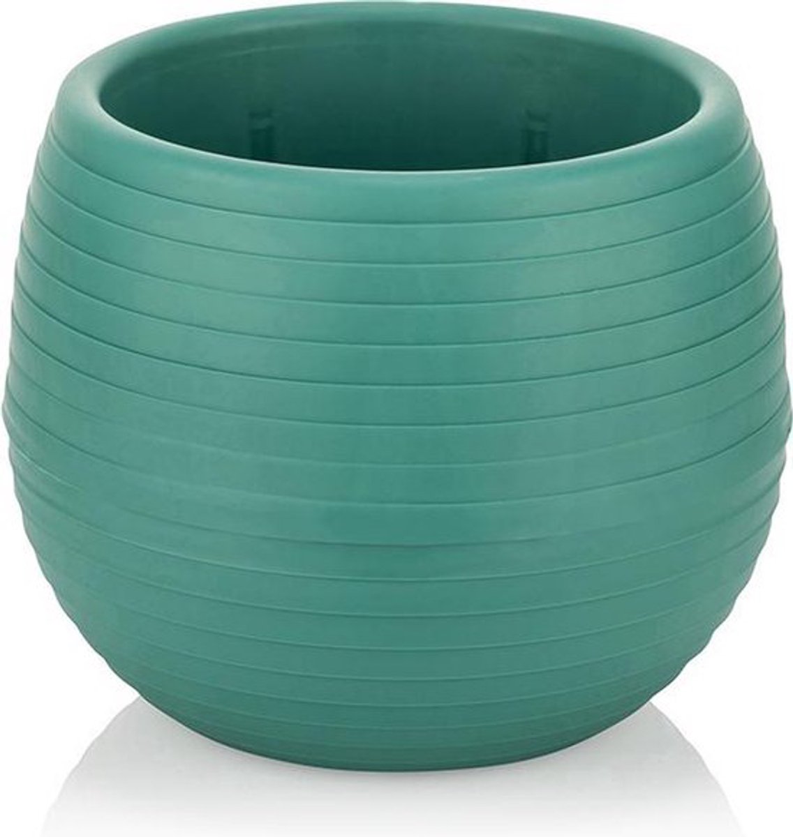 6st ronde cactus bloempotten groen 13cm met drainage UV-bestendige stekpotjes