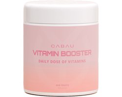 Cabau - Vitamin Booster - Red Fruits - 24 Vitamines & Mineralen - 300 g (40 Doseringen) - Ondersteunt Immuunsysteem & Sterke Botten - Makkelijk & snel