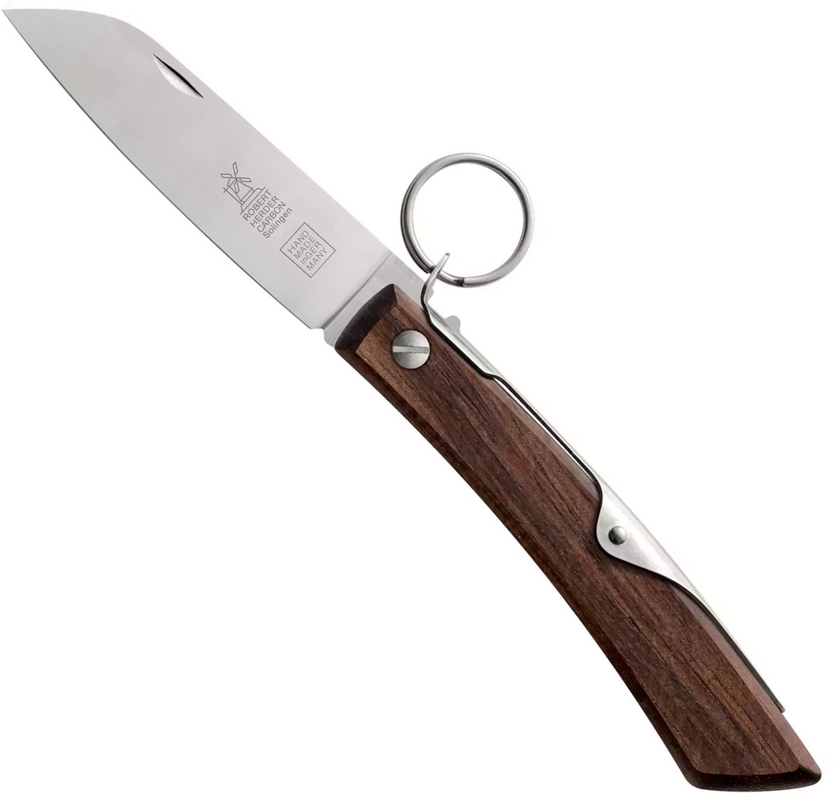 Robert Herder IBEX 80 – Zakmes – Carbonstaal – Walnoothout handvat – Ratchet-Lock