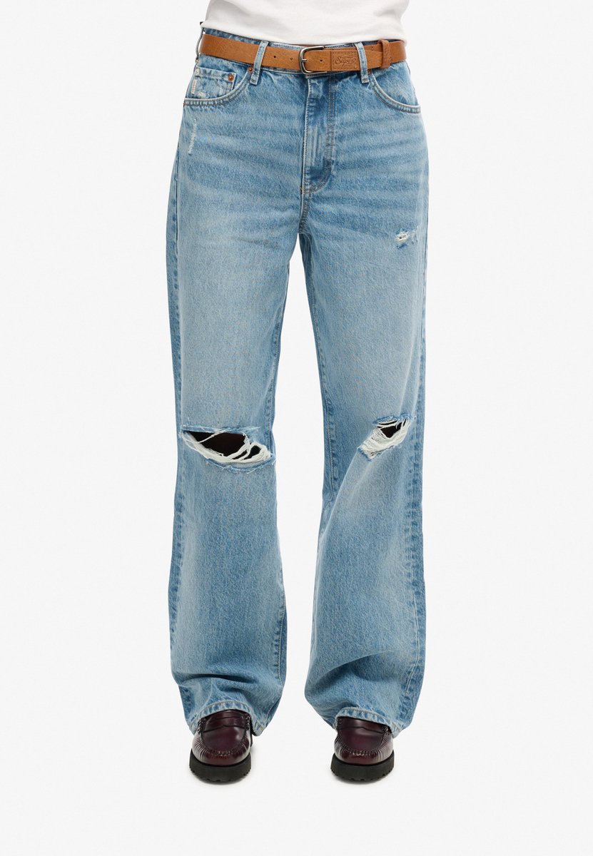 Superdry Jeans met wijde pijpen van biologisch katoen Dames Jeans Spring Vintage Custom