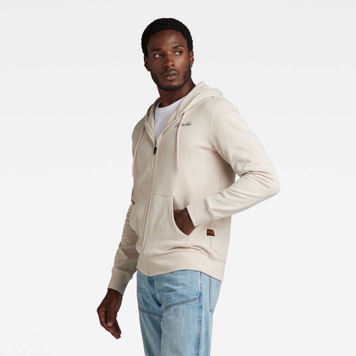 G-Star Back gr zip through hdd sw Heren Truien Whitebait