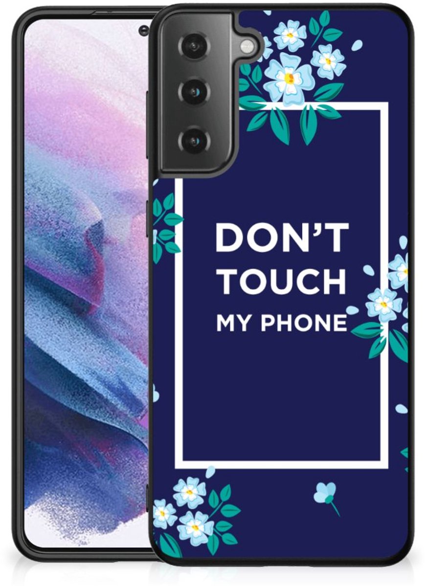 Samsung Galaxy S21 Plus Telefoon Hoesje Flowers Blue DTMP