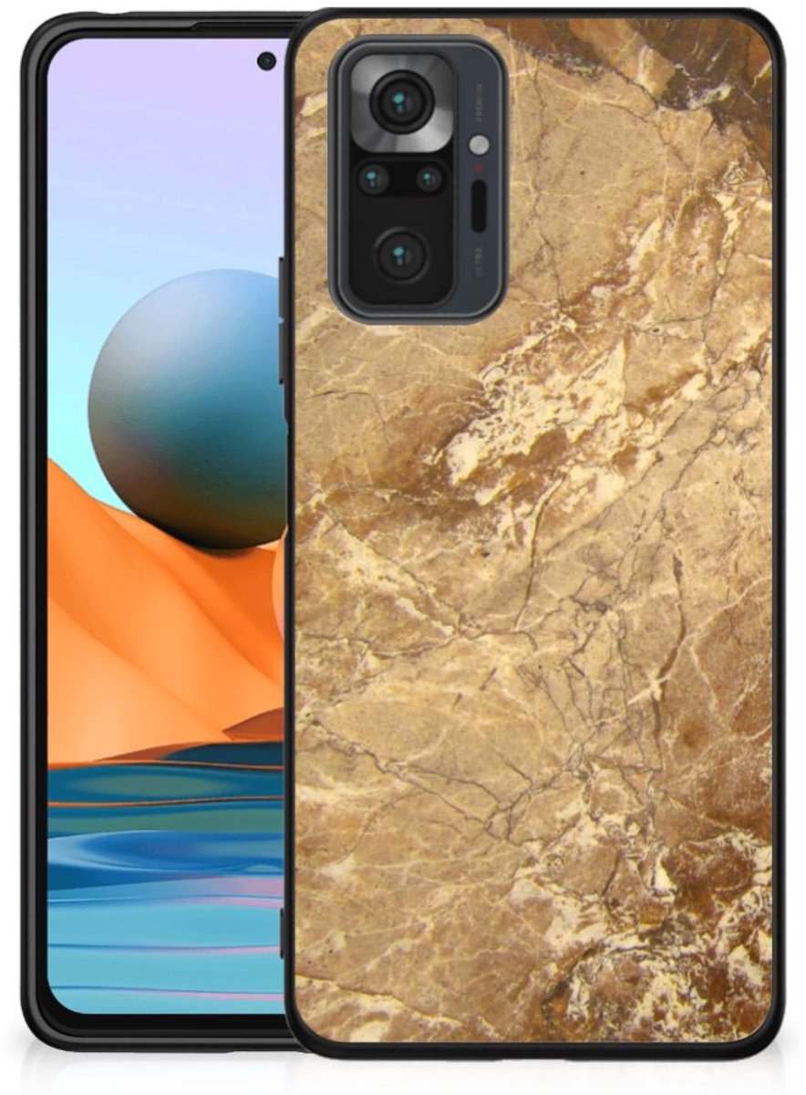 Xiaomi Redmi Note 10 Pro Marmeren Print Telefoonhoesje Marmer Creme