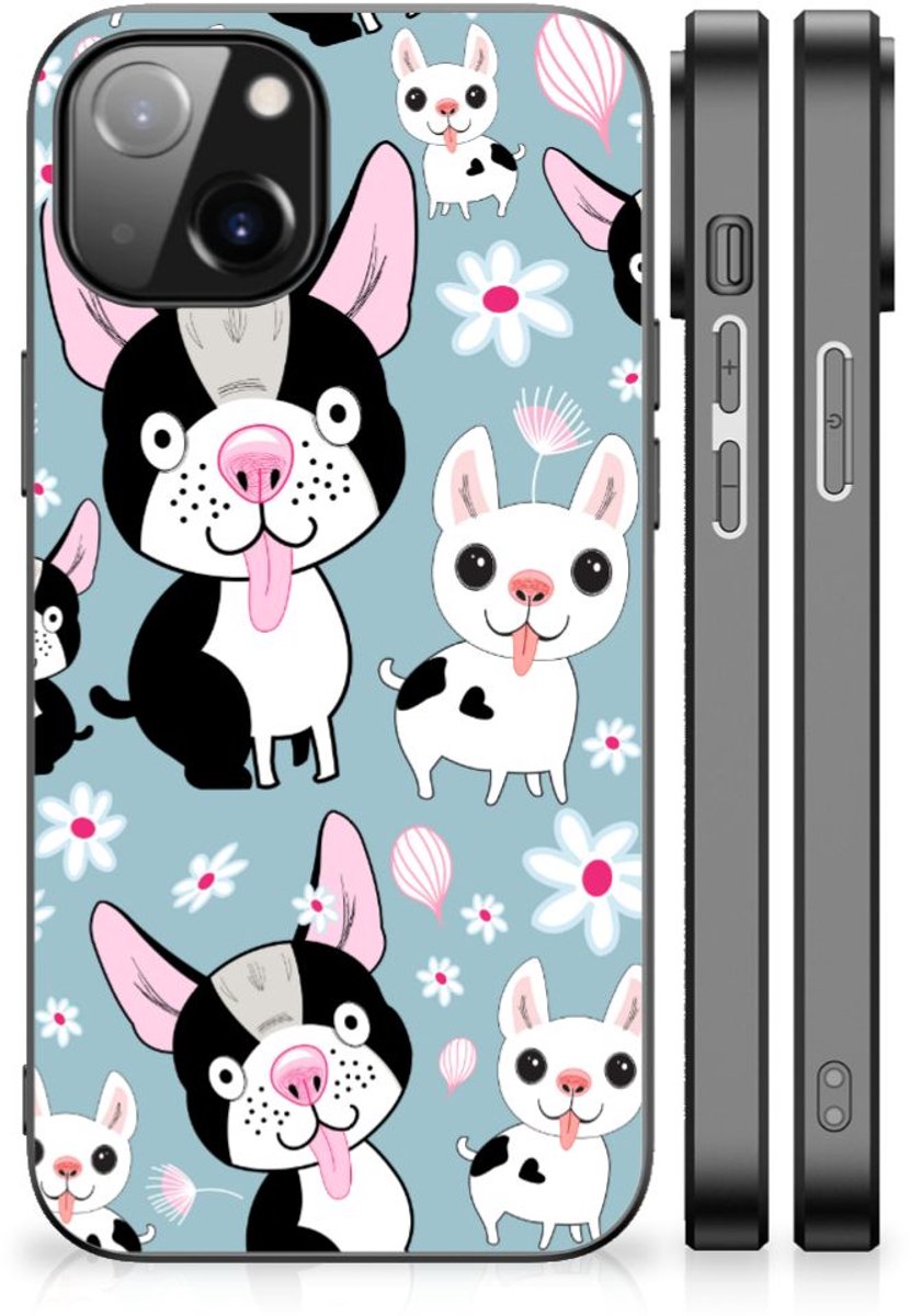 Apple iPhone 13/14 Dierenprint Telefoonhoesje Hondjes