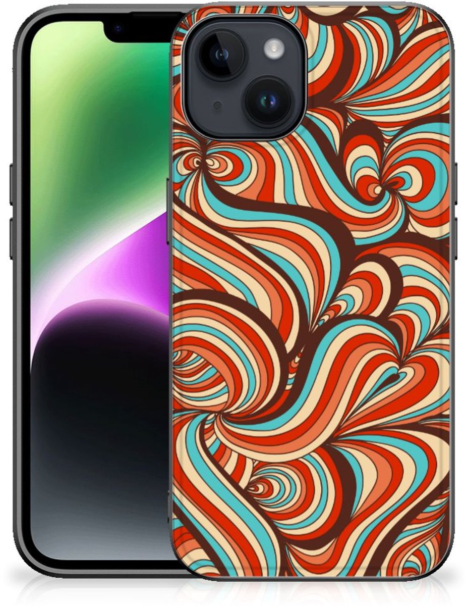 Back Cover voor iPhone 15 Leuk Telefoonhoesje Retro