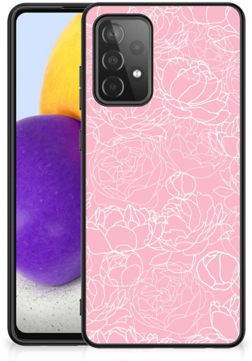 Samsung Galaxy A72 (5G/4G) Bloemen Hoesje White Flowers