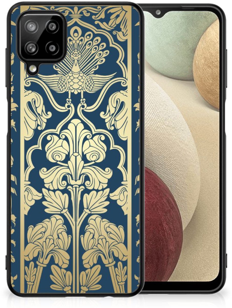 Samsung Galaxy A12 Bloemen Hoesje Beige Flowers
