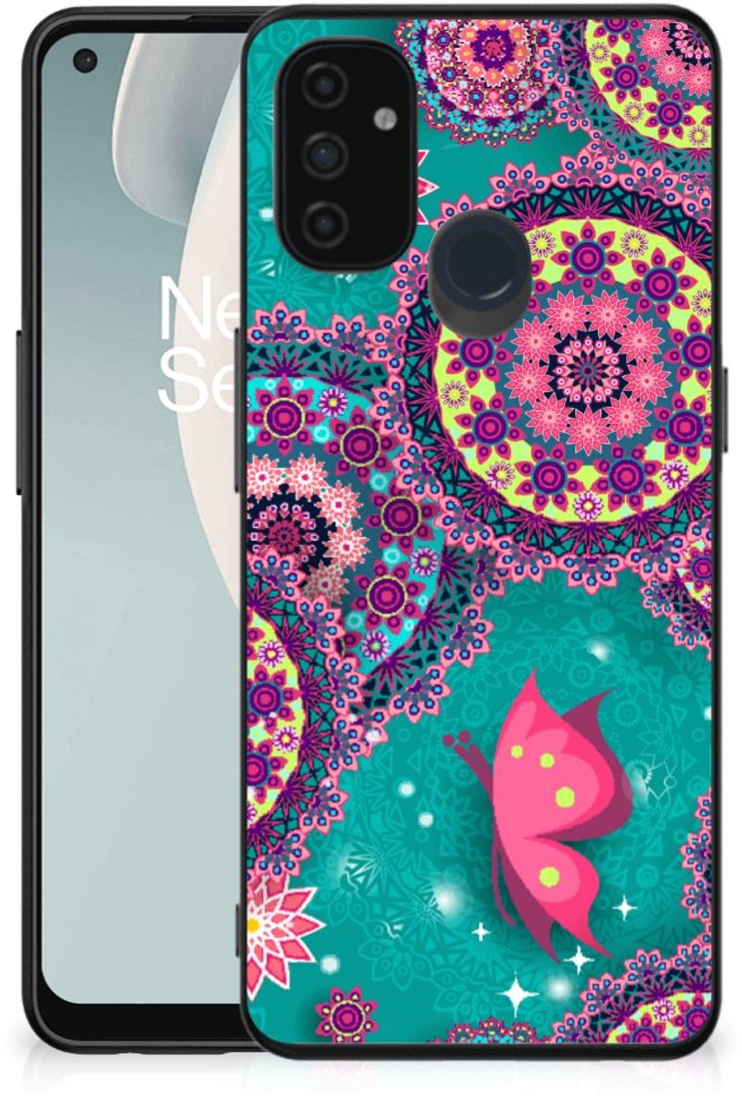 OnePlus Nord N100 Leuk Telefoonhoesje Cirkels en Vlinders