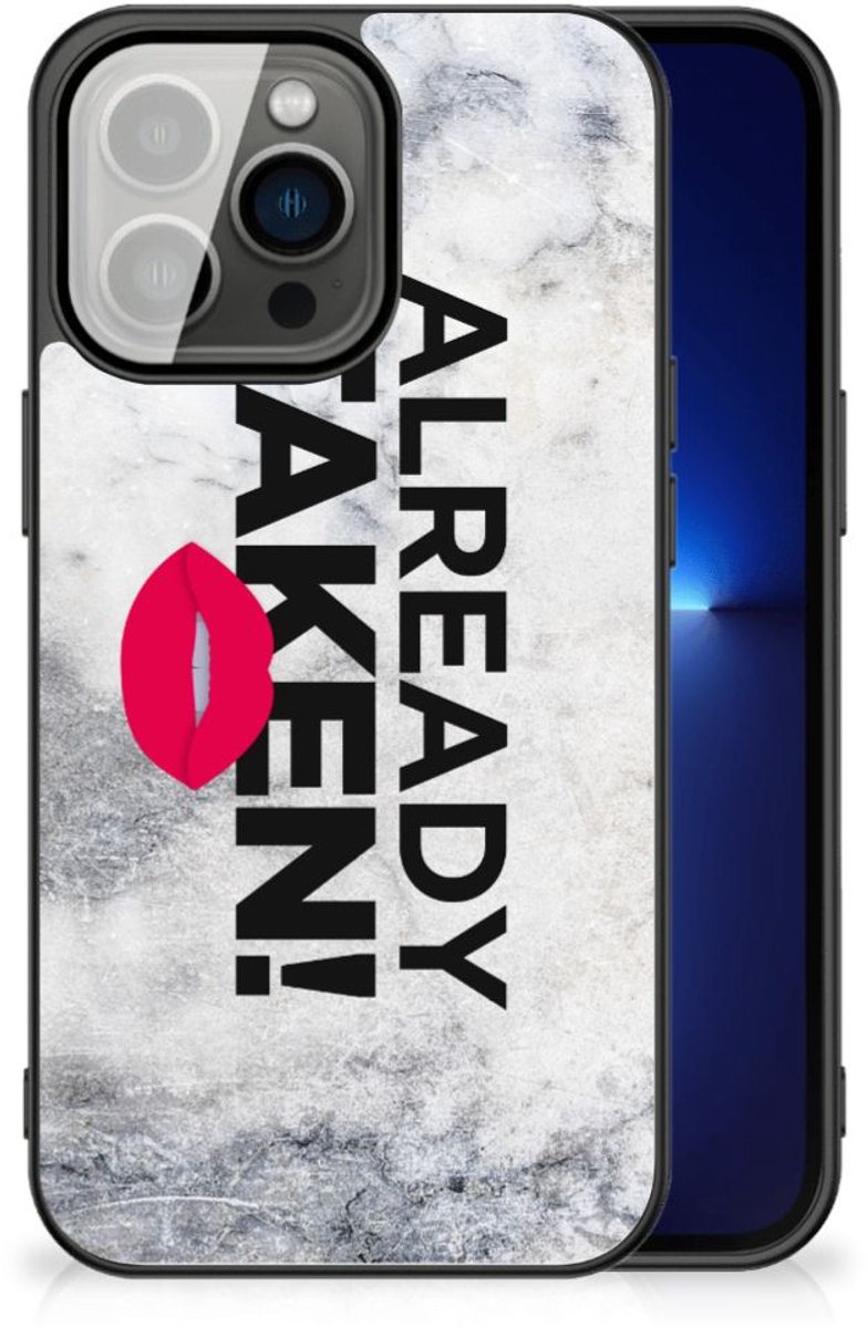 iPhone 13 Pro Telefoon Hoesje met tekst Already Taken White