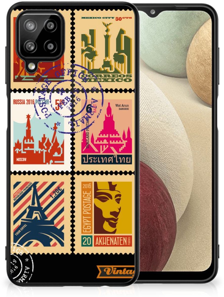 Samsung Galaxy A12 TPU Backcover Postzegels