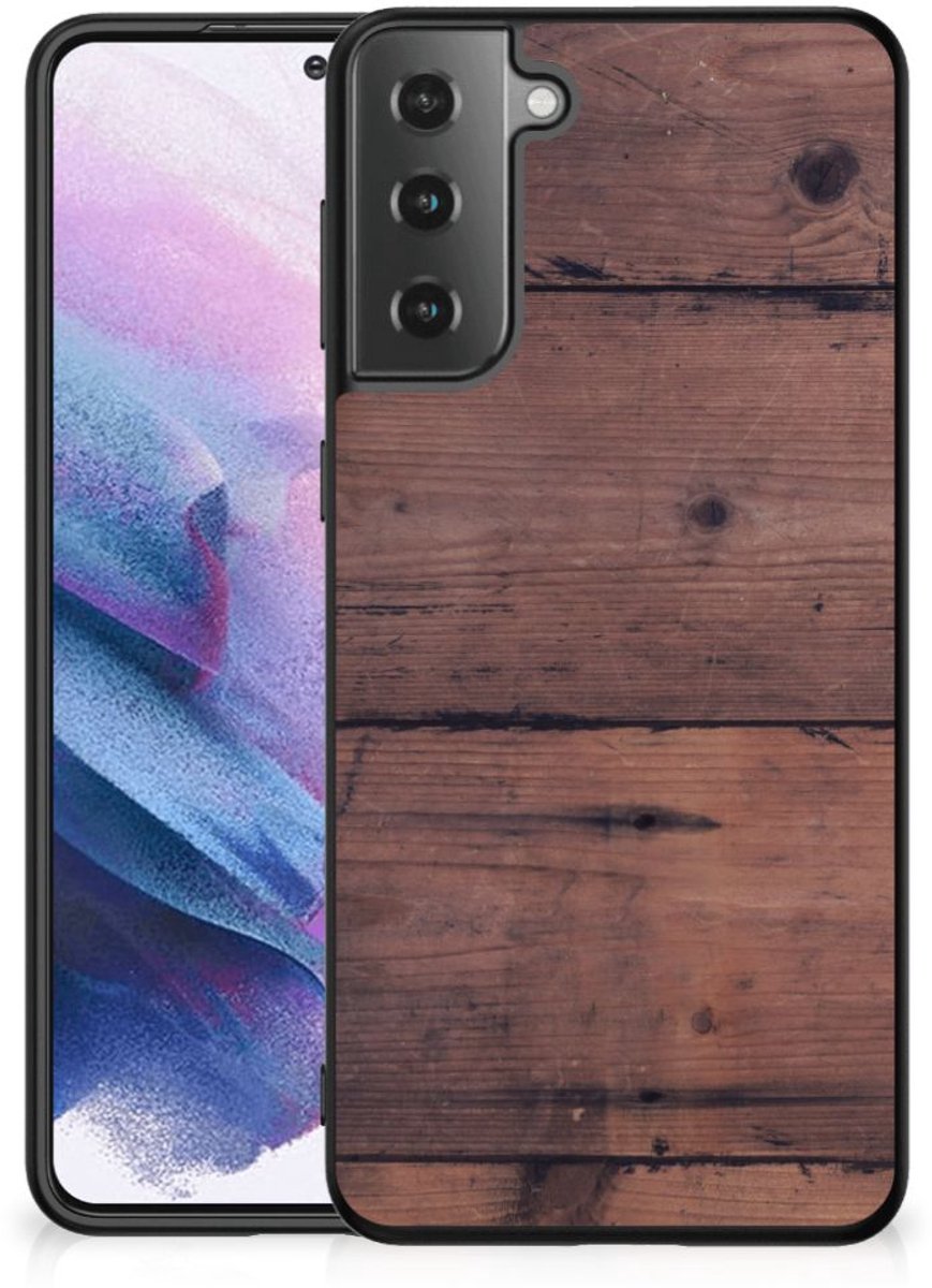 Samsung Galaxy S21 Plus Houten Print Telefoonhoesje Old Wood