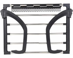Wall Mounted Stainless Steel Folding Clothes Dryer for Radiator Balcony Black