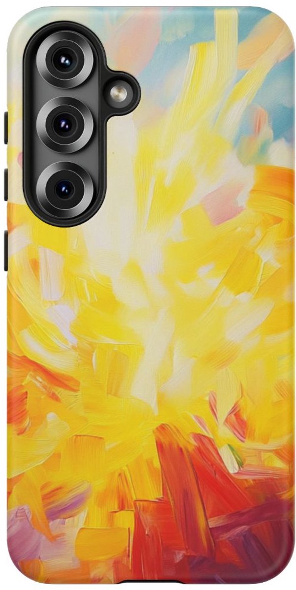 Abstracte Zonneborstels – Telefoonhoesje Geschikt voor Galaxy S25