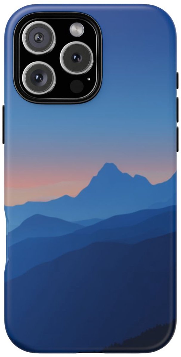 Sprookjesachtige Bergen bij Zonsopkomst – Telefoonhoesje Geschikt voor iPhone 16 Pro Max