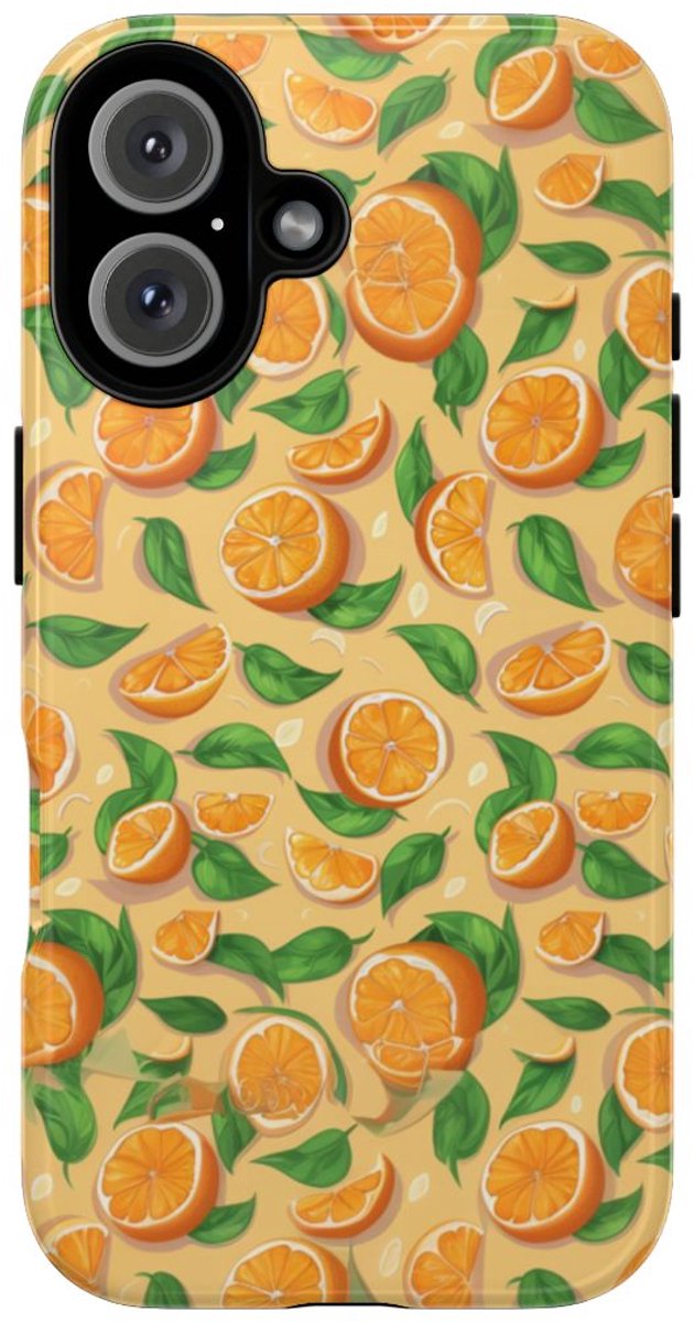 Vrolijk Sinaasappelpatroon – Telefoonhoesje Geschikt voor iPhone 16