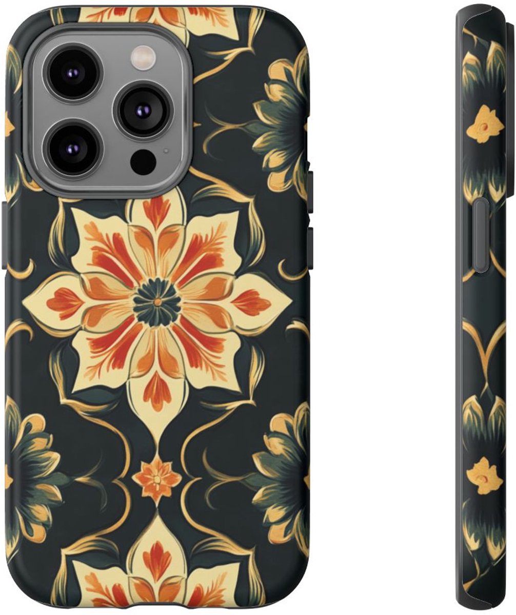 Sierlijk Bloemenpatroon – Telefoonhoesje Geschikt voor iPhone 14 Pro