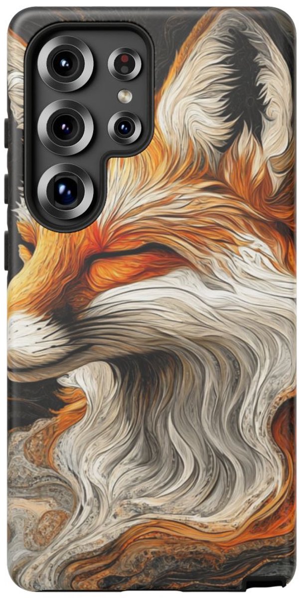 Abstract Vosportret – Telefoonhoesje Geschikt voor Galaxy S25 Ultra