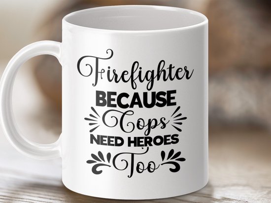 brandweerman mok, helden mok, politie cadeau, brandweer cadeau, cops mok, helden nodig, politie helden, dank u wel, politie steun, brandweerlieden, eerste hulp, community helden, brandweerman held