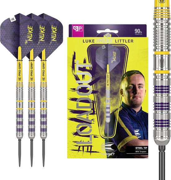 TARGET Luke Littler ソフト＆スティール セット Target Darts Luke Littler Brass Steel Tip Darts Set - 22G Steel