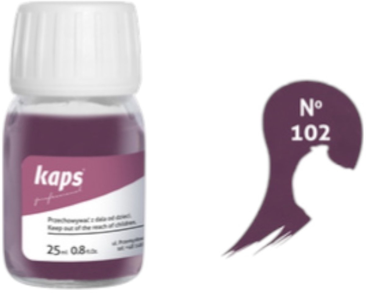 Kaps super color leer & kunstleer verf inc.cleaner - (102) Donker Lila - 25ml