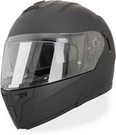 Casque VINZ Pasco System avec visière solaire | Casque de scooter, casque de moto et casque de cyclomoteur | Homologué ECE 22.06 | Léger 1550 grammes | Comprend un sac de rangement | Noir Zwart - XL