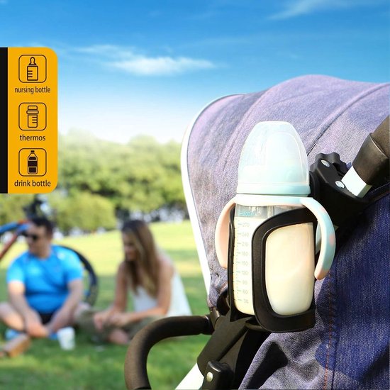 Drinkfleshouder - Bidonhouder -Bidonhouder fiets - Universele bekerhouder - Mountainbikes - Fiets - Universele bekerhouder voor fietsen - Trolleys of rollators - Zwart van Merkloos — afbeelding 3
