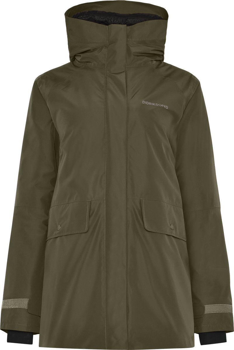 Didriksons TUVA WNS PARKA Dames Outdoorjas Deep Groen