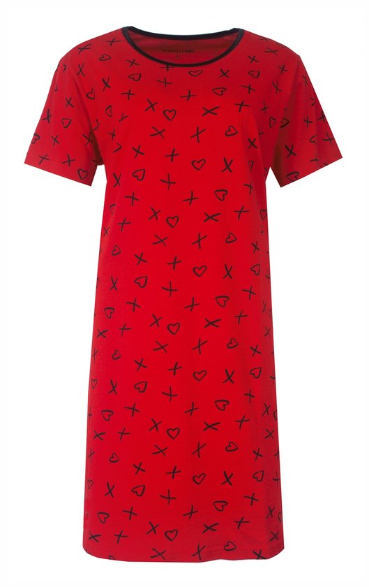 TPNGD15008C Temptation Chemise Femme Rouge. - Taille XXL