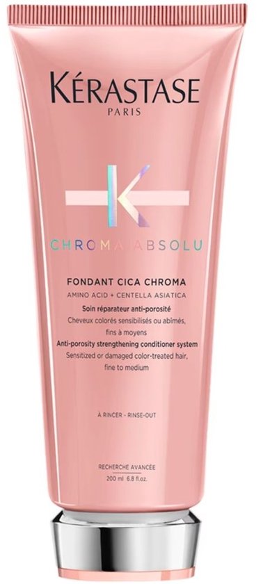 Kérastase Chroma Absolu Fondant Cica Chroma - Après-shampoing réparateur anti-porosité pour cheveux colorés - 200ml